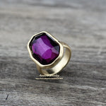 Irregular Crystal Finger Ring