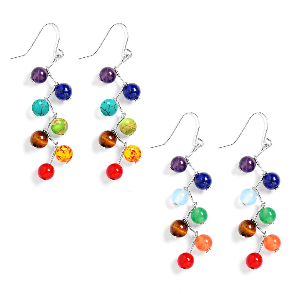 Healing Beads Hanging Earrings