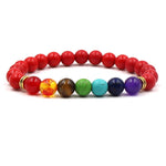 Beads Reiki Buddha Prayer Natural Stone Yoga Bracelet For Women