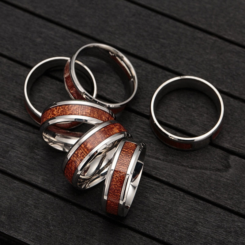 Wood Tree of Life Healing Finger Ring