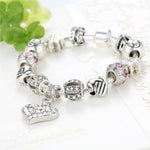 Luxury Brand Women Bracelet Silver Color Crystal Charm Bracelet for Women