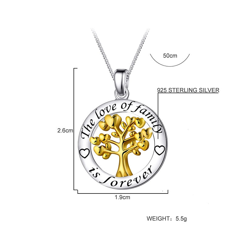 925 Sterling Silver Tree of Life Necklace