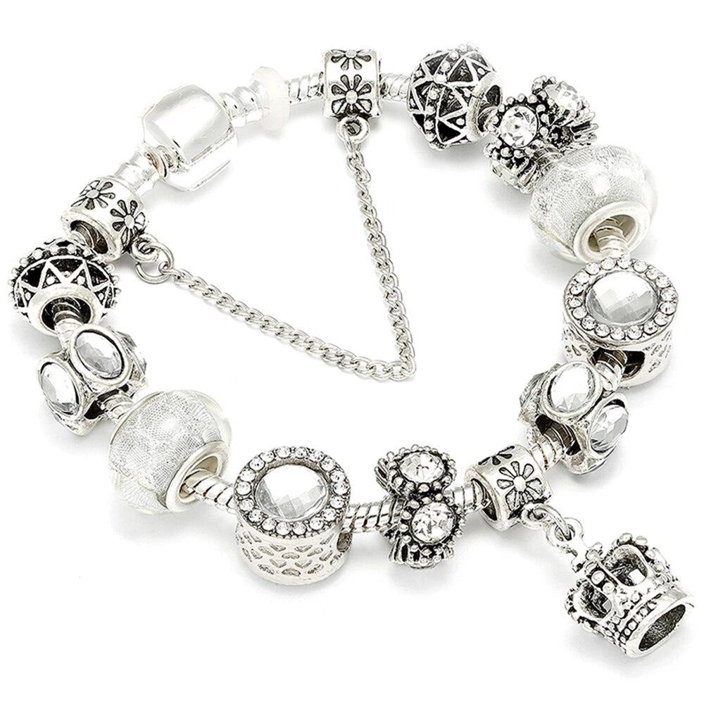 Antique Silver Color Bracelets & Bangles
