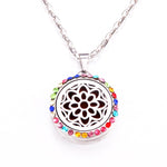 Colored zircon Tree of Life necklace