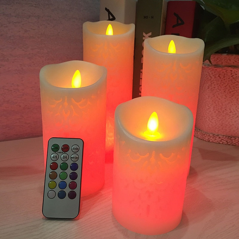 Flameless Dancing Led  Wax Candle Lamp