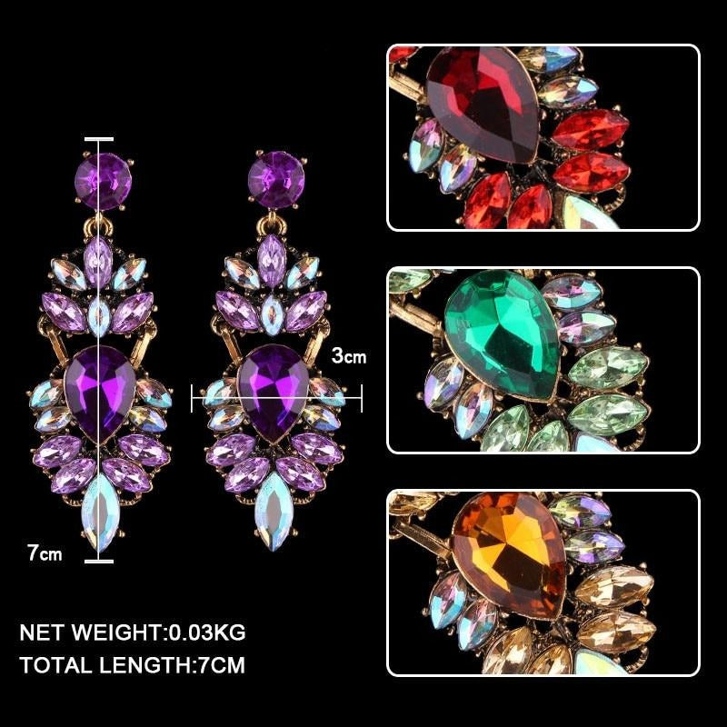 Wedding Bridal Statement Crystal Earrings