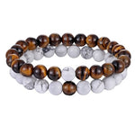 Couples Distance Bracelet Natural Stone Yoga Beaded Bracelet for Men Women