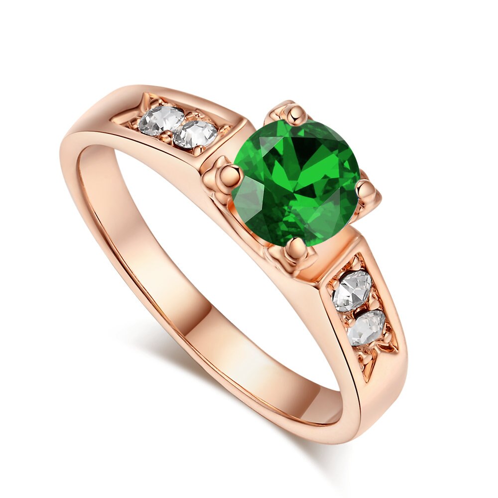 Zircon Cubic Zirconia 4 Claw Wedding Finger Ring