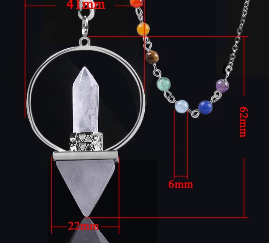 Reiki Healing 7 Chakra Dowsing Natural Stone 