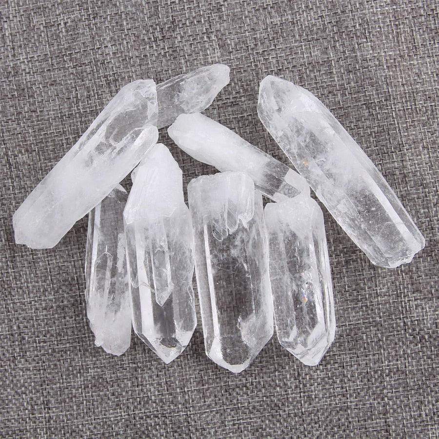 Tibet Natural Clear Crystal White Quartz Cluster Points pillar column