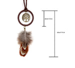 Tree Of Life Mini Dreamcatcher Handmade Dream Catcher Net With Feather Decoration