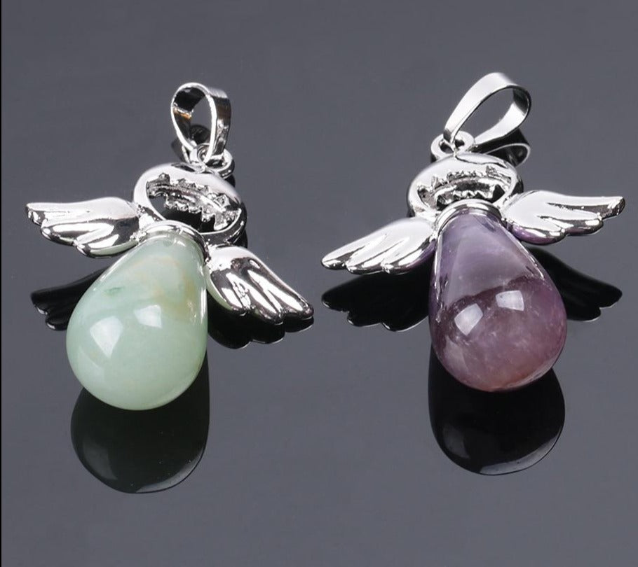 Natural Stones Angels Pendant for Necklace