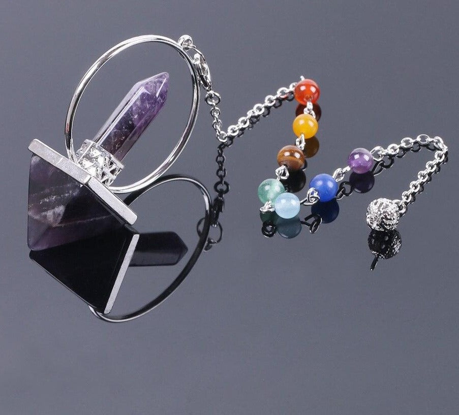 Reiki Healing 7 Chakra Dowsing Natural Stone 