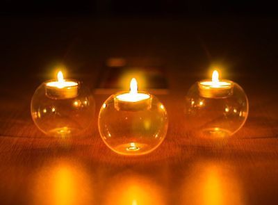 Crystal Glass Candle Holder Romantic Wedding Bar Party Home Decoration