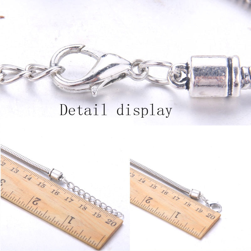 Antique Original Crown key lock Shape 6 colors Charm Bracelets
