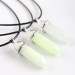 Luminous Stone Fluorescent Hexagonal Column Necklace
