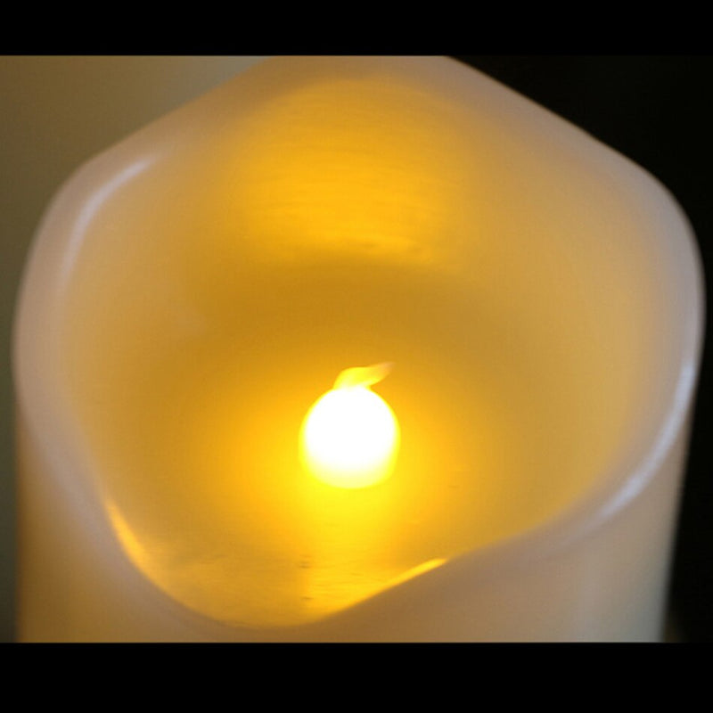 flameless uneven edge electrical paraffin wax led candle
