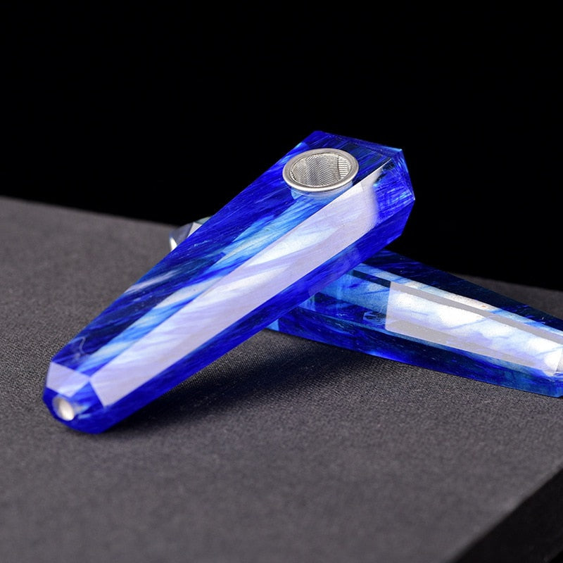 Natural Quartz Crystal Labradorite Stone Smoking Pipe
