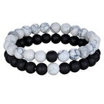 Couples Distance Bracelet Natural Stone Yoga Beaded Bracelet for Men Women