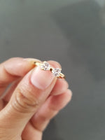 Crystal Rings Gold Color Finger Bow Ring