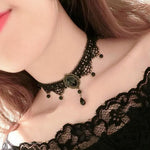 Crystal Pendant Collar Necklace