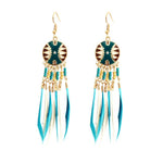 Feather Style Ethnic Boho Big Dangle Earring