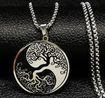 Tree of Life Enamel Stainless Steel Chain Necklaces