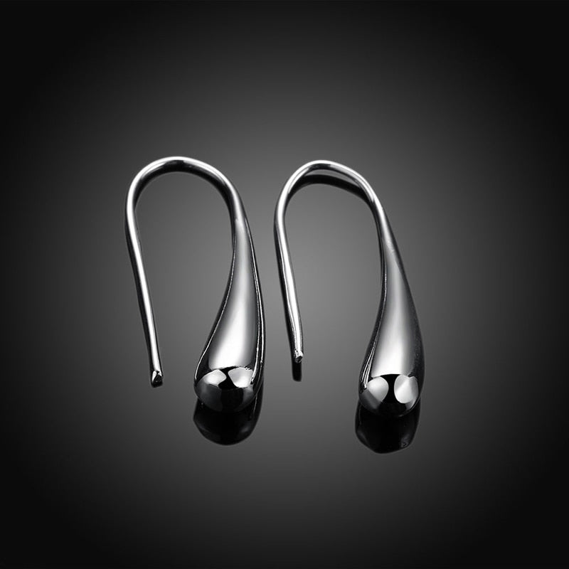 925 Silver Raindrop Dangle Earrings
