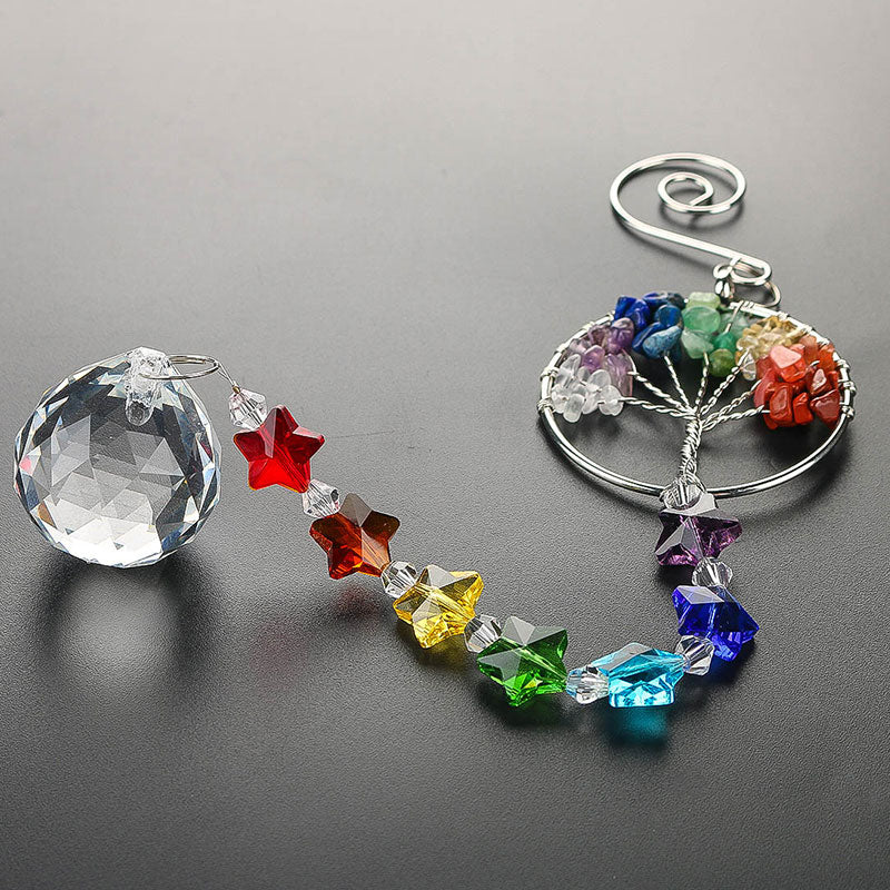 Tree of Life Crystal Prism Ball Sun Catcher