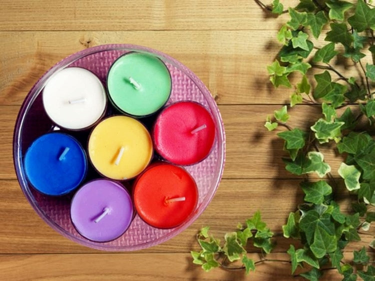 natural colorful lamp candle