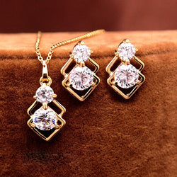 Elegant Wedding Crystal African Jewelry Sets
