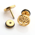 Stainless Steel Tree of Life Stud Earring