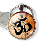 7 Chakra Yoga Om Symbol Keychain