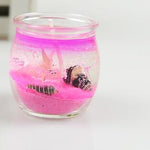 Marine jelly candle with glass jar