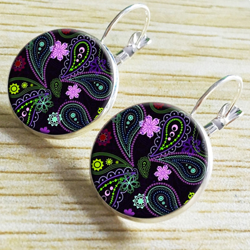 Tarot card earrings religious art picture earring