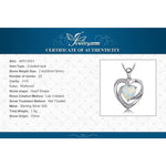 Heart Created Opal Pendant Necklace
