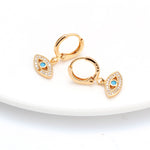 Lucky Eye Micro Pave Drop Earrings
