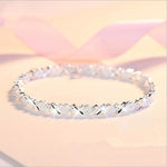 925 Sterling Silver Bracelets For Women Zircon Geometric Bracelet