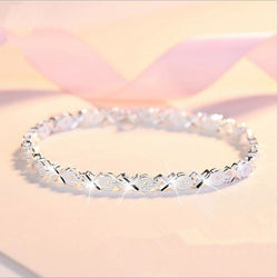 925 Sterling Silver Bracelets For Women Zircon Geometric Bracelet