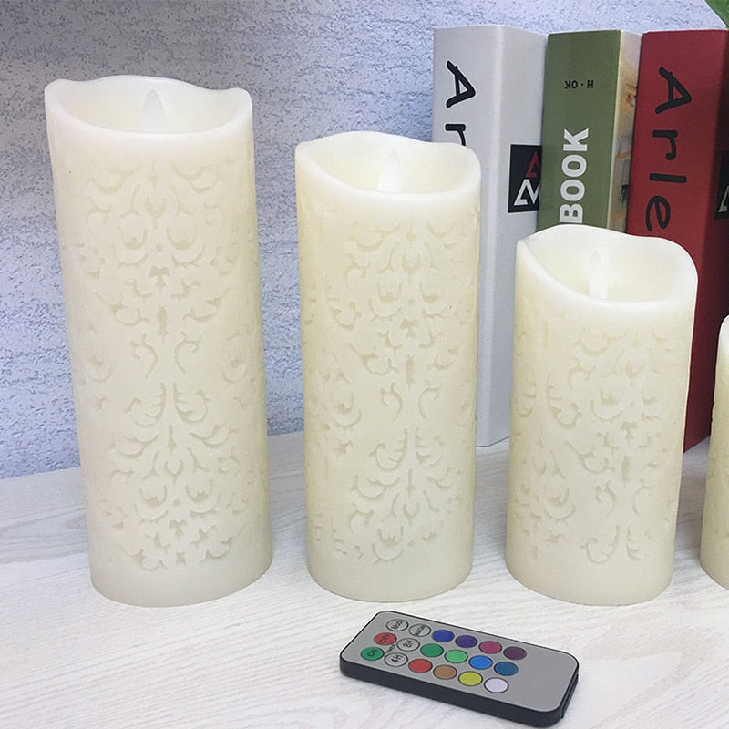 Flameless Dancing Led  Wax Candle Lamp