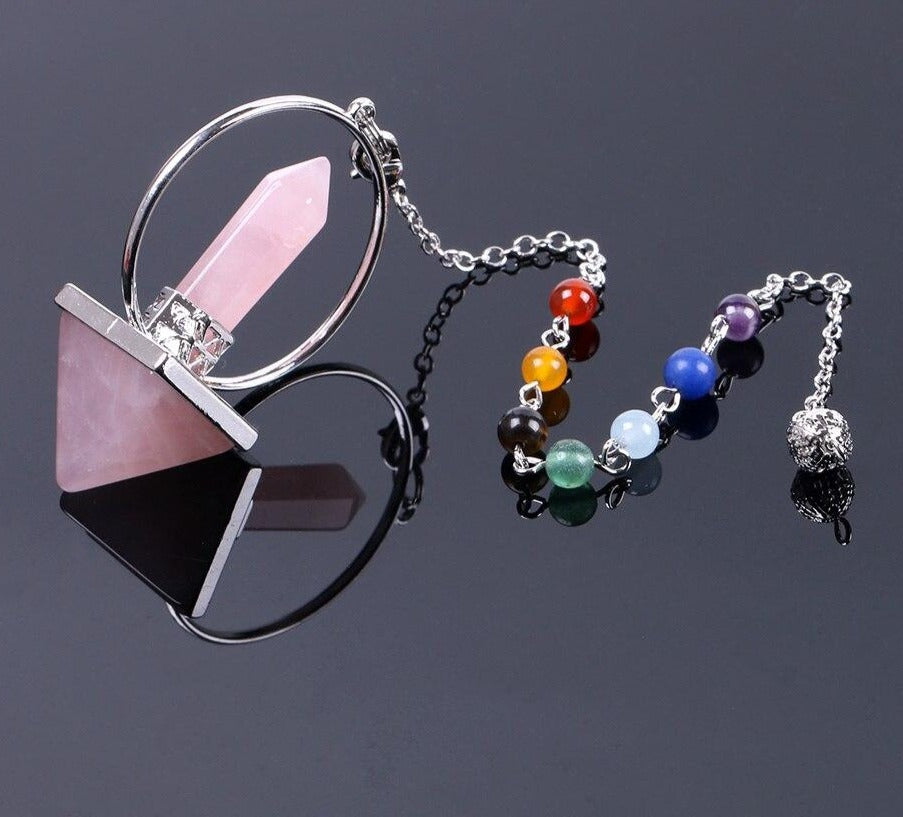 Reiki Healing 7 Chakra Dowsing Natural Stone 