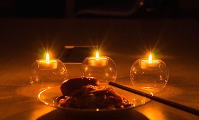 Crystal Glass Candle Holder Romantic Wedding Bar Party Home Decoration