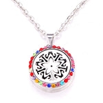 Colored zircon Tree of Life necklace