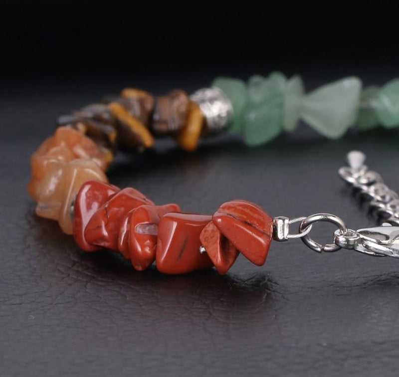 Natural Chip Stone Beads Meditation Reiki Women Bracelets