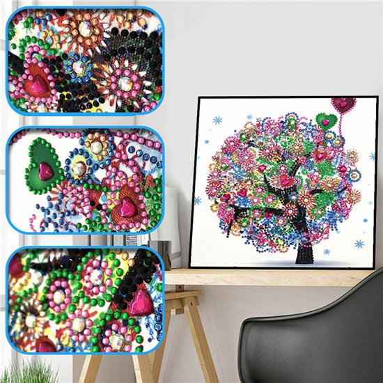 Tree Special Shape Diamond Painting Rhinestone Crystal Diamond Home Decoration