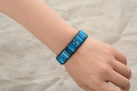 Tube Natural Stone Beaded Single Leather Wrap 