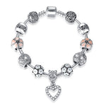 Luxury Brand Women Bracelet Silver Color Crystal Charm Bracelet for Women