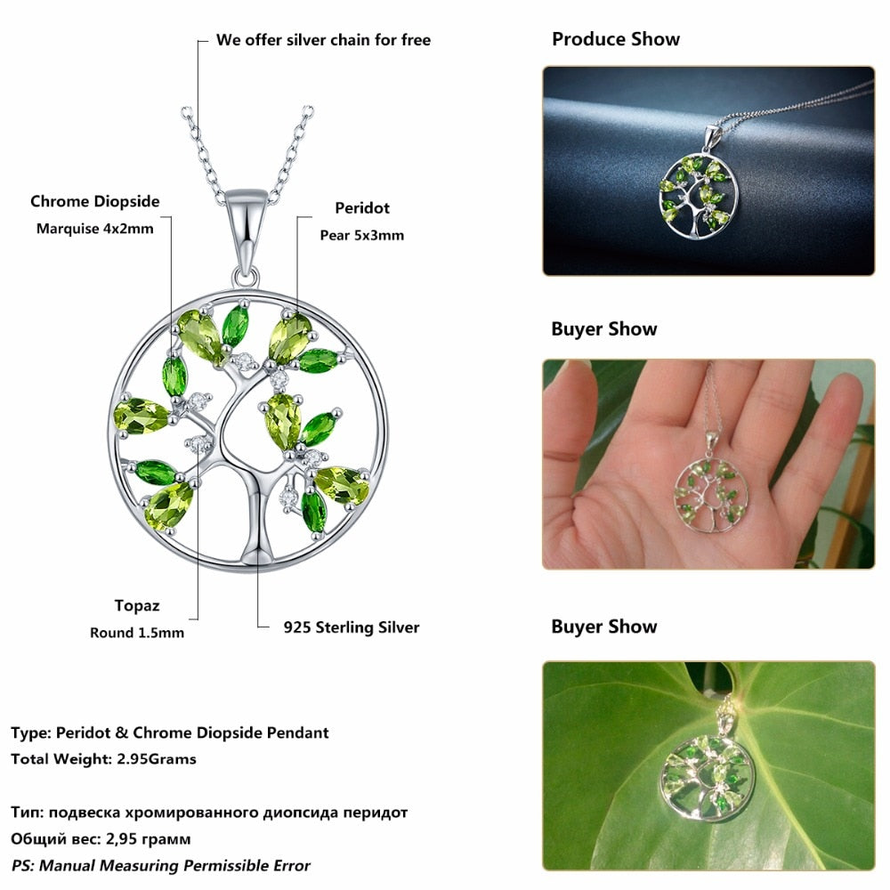 Peridot Tree Pendant