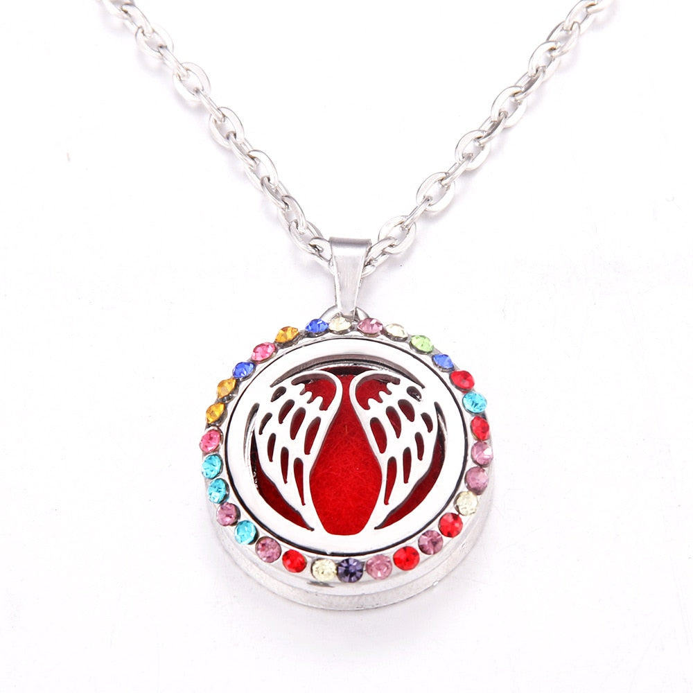 Colored zircon Tree of Life necklace