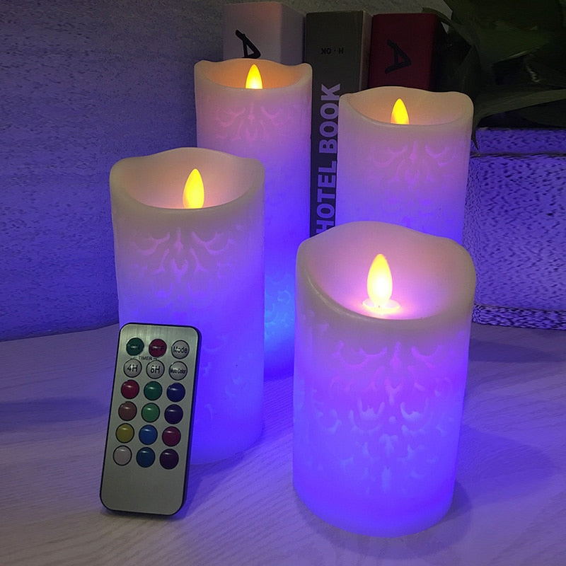 Flameless Dancing Led  Wax Candle Lamp